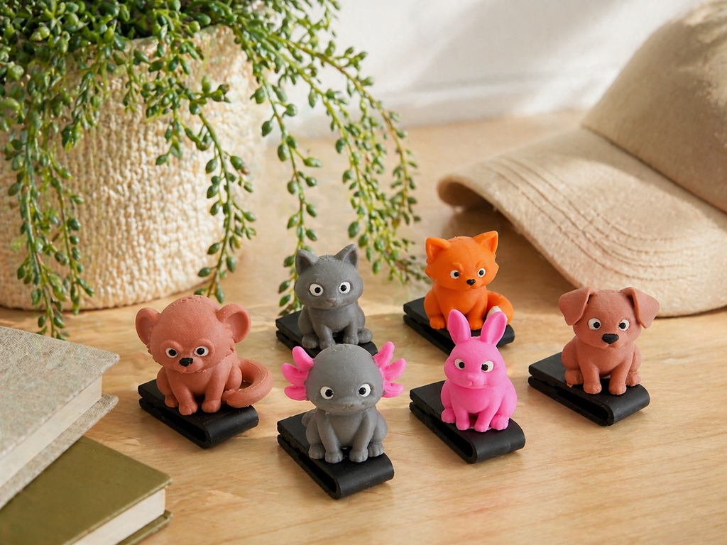 BrimPets original collection 6 animal hat brim clips lifestyle – personalized hat accessory – Hedrick Hat Co