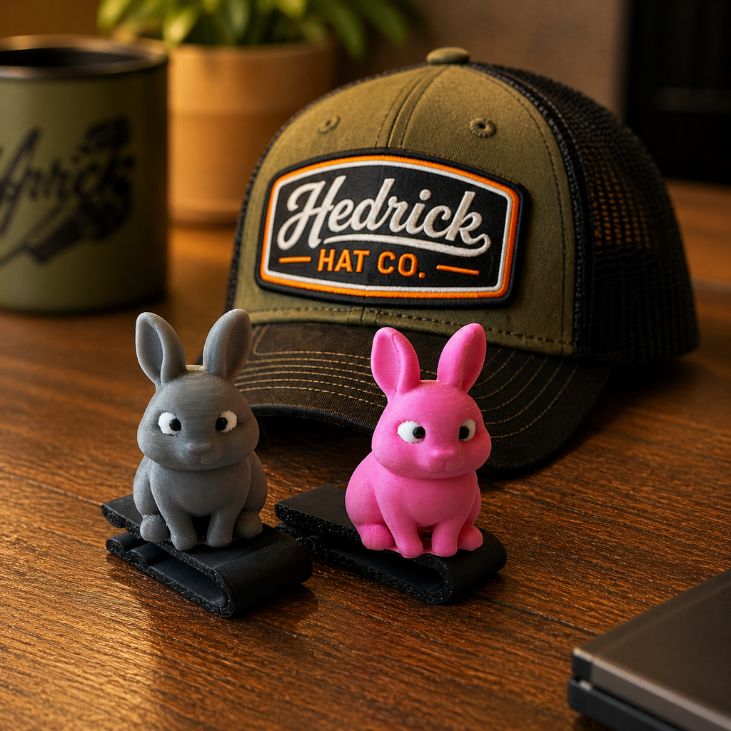 Clover the Bunny BrimPets™ Hat Clip | Hat Accessory