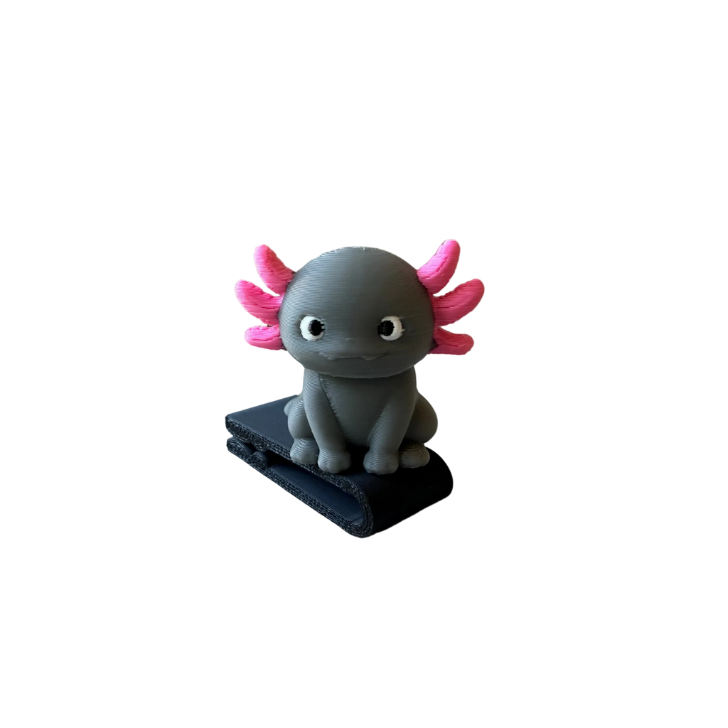 Axolotl BrimPets collectible clip for hats