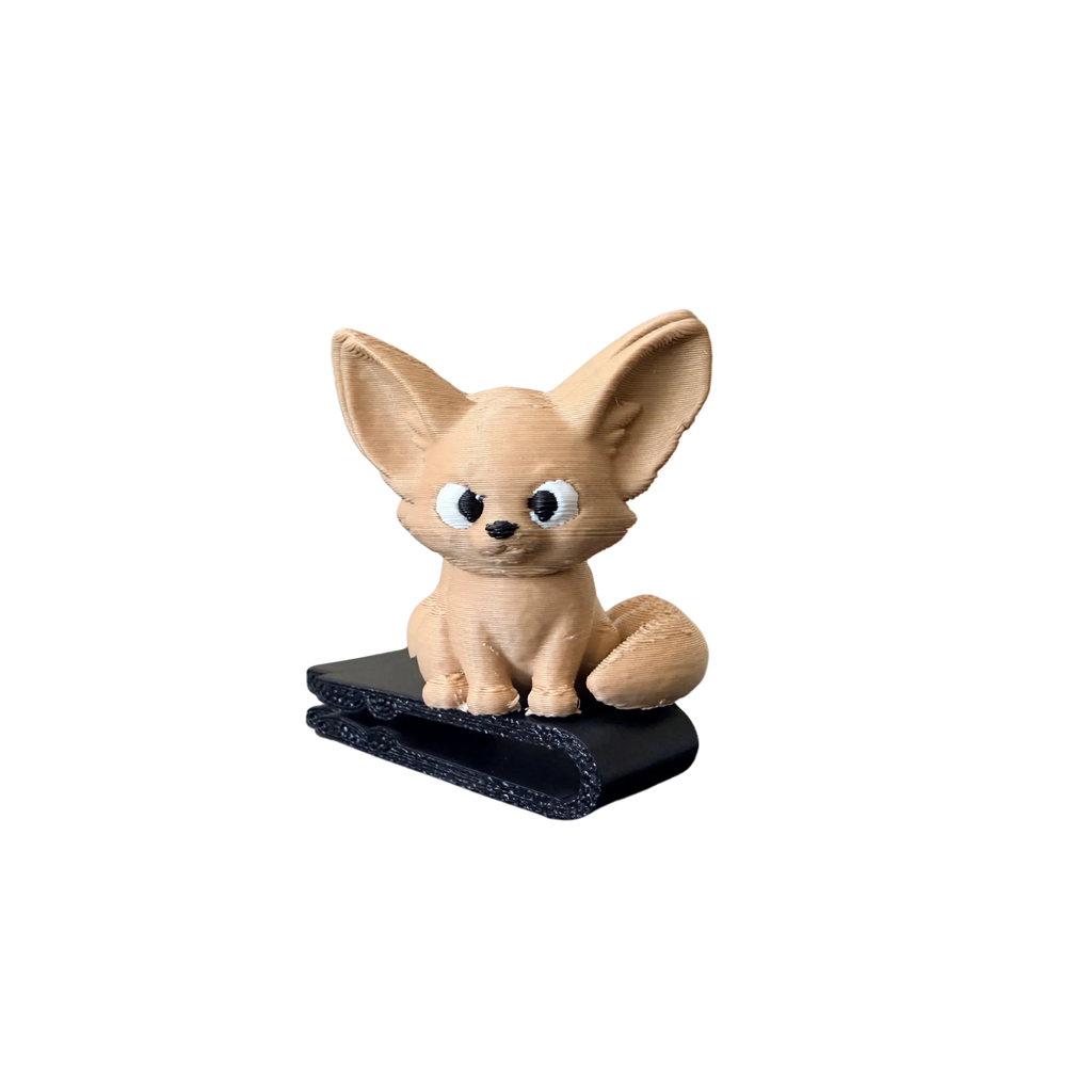 Fennec fox BrimPets hat brim clip accessory for trucker hat – 3D printed – Hedrick Hat Co