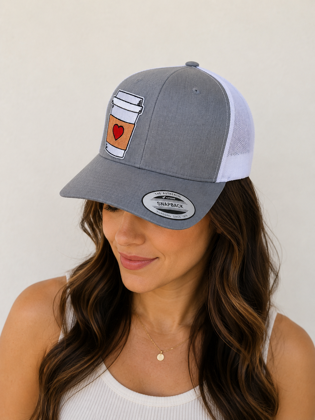 Coffee Love Grey Trucker Hat