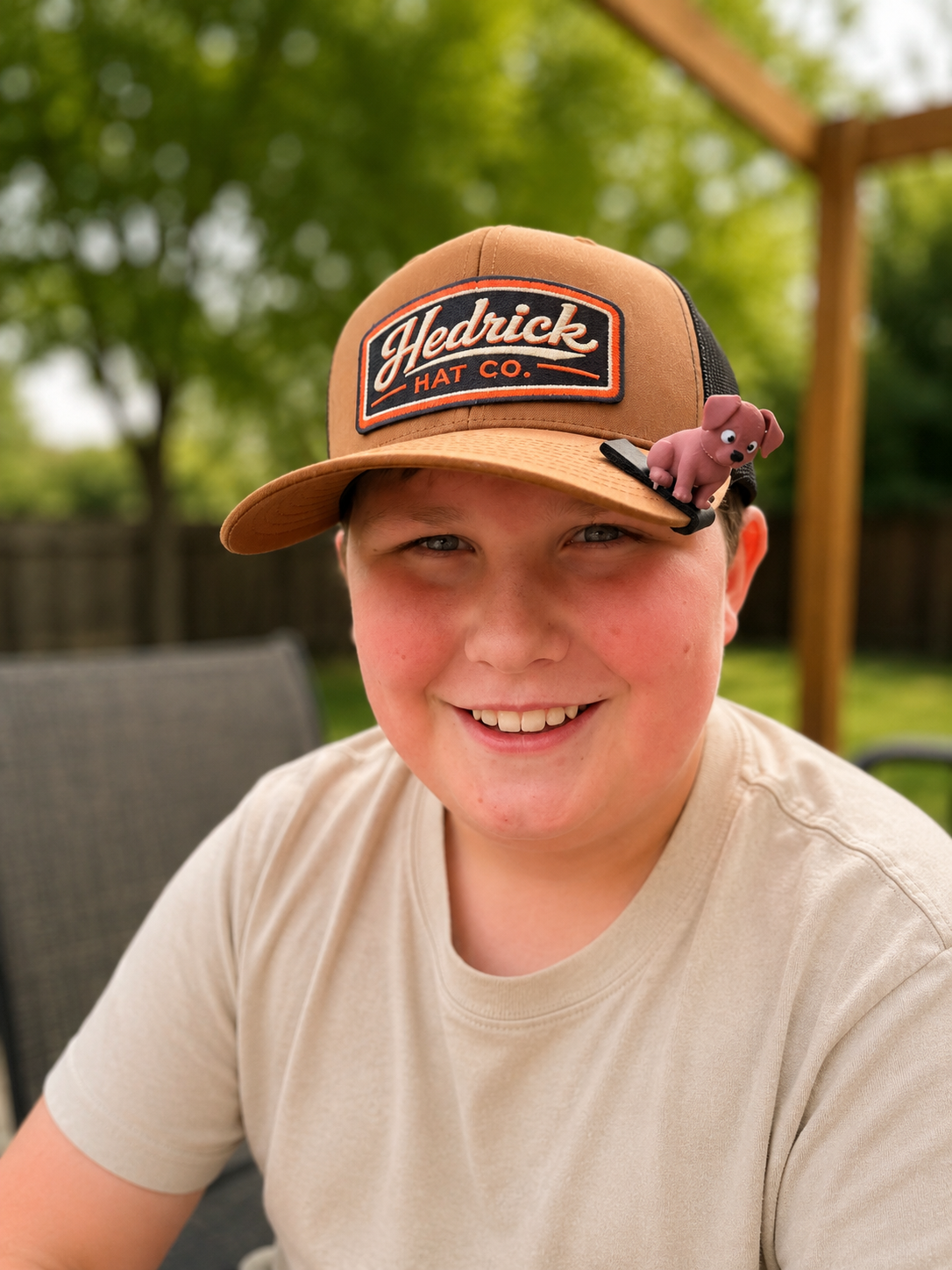 Jeffrey the Dog BrimPets™ Hat Clip | Hat Accessory