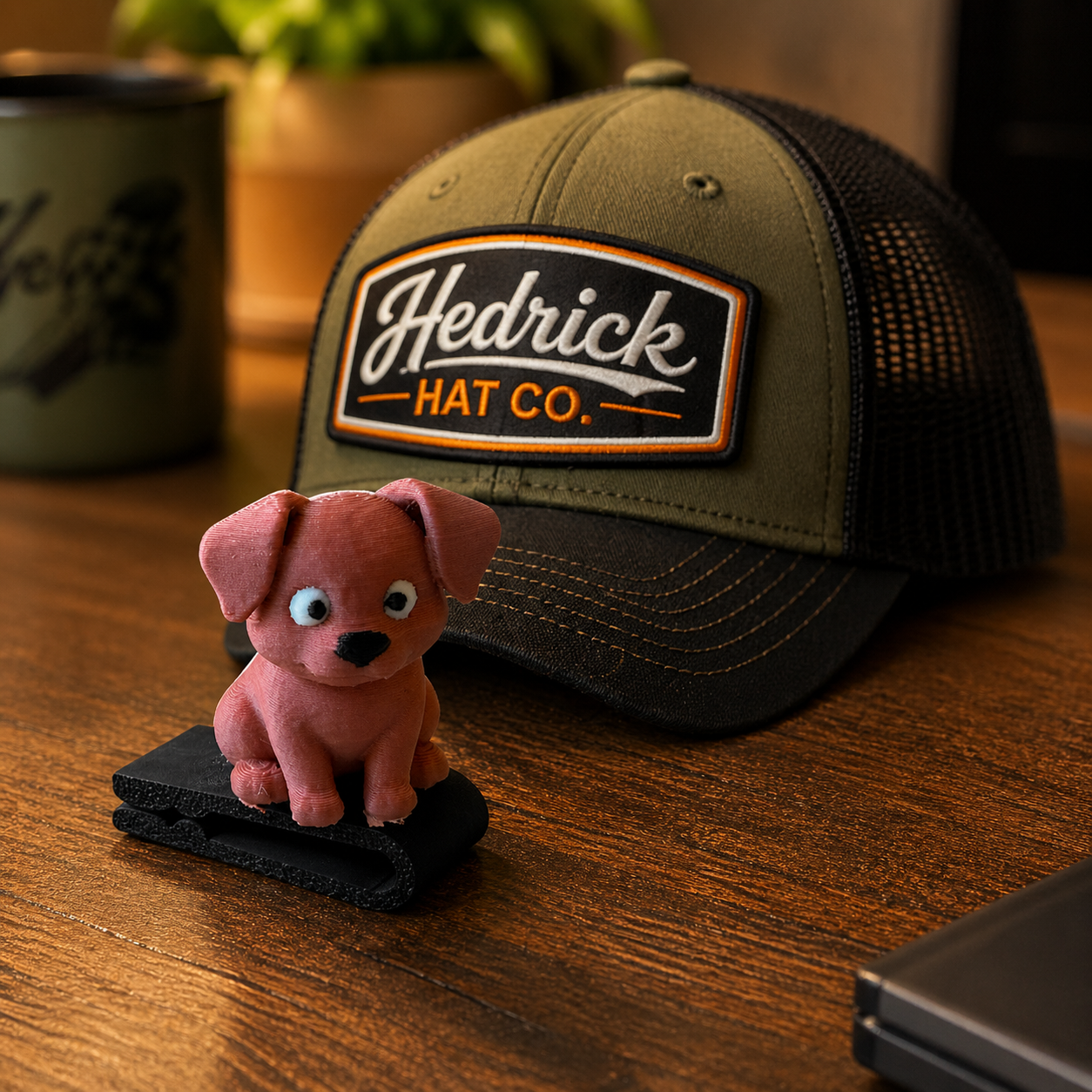 Jeffrey the Dog BrimPets™ Hat Clip | Hat Accessory