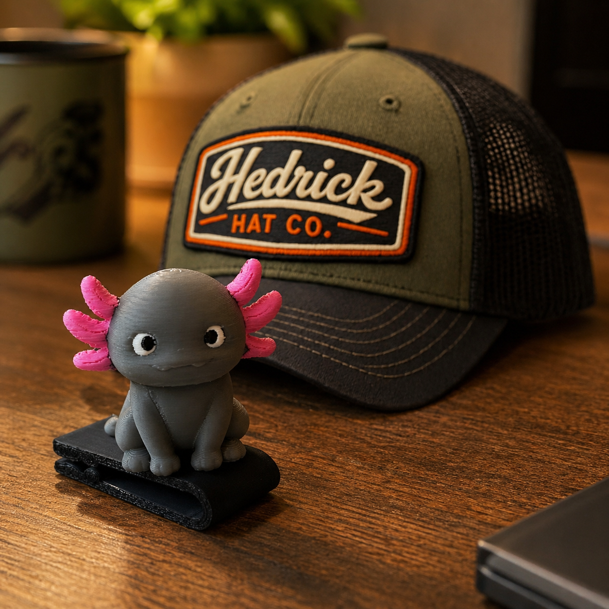 Gilly the Axolotl BrimPets™ Hat Clip | Hat Accessory