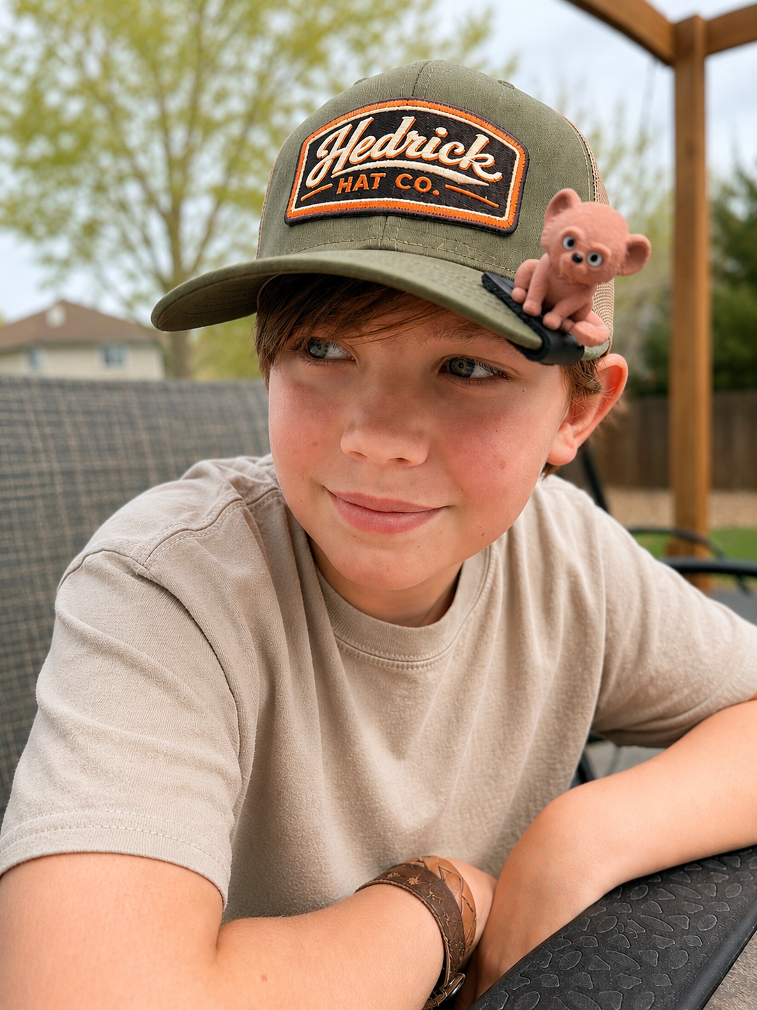 Bandit the Monkey BrimPets™ Hat Clip | Hat Accessory